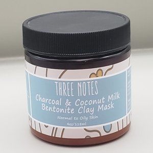 Three Notes Charcoal & Coconut Milk Bentonite Clay Mask